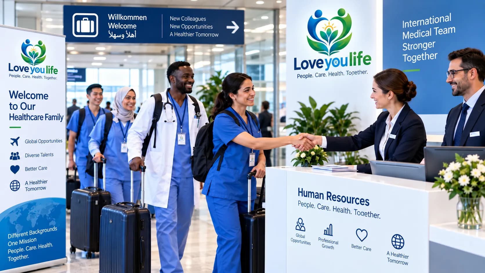 International medical team being welcomed at the Love your life reception